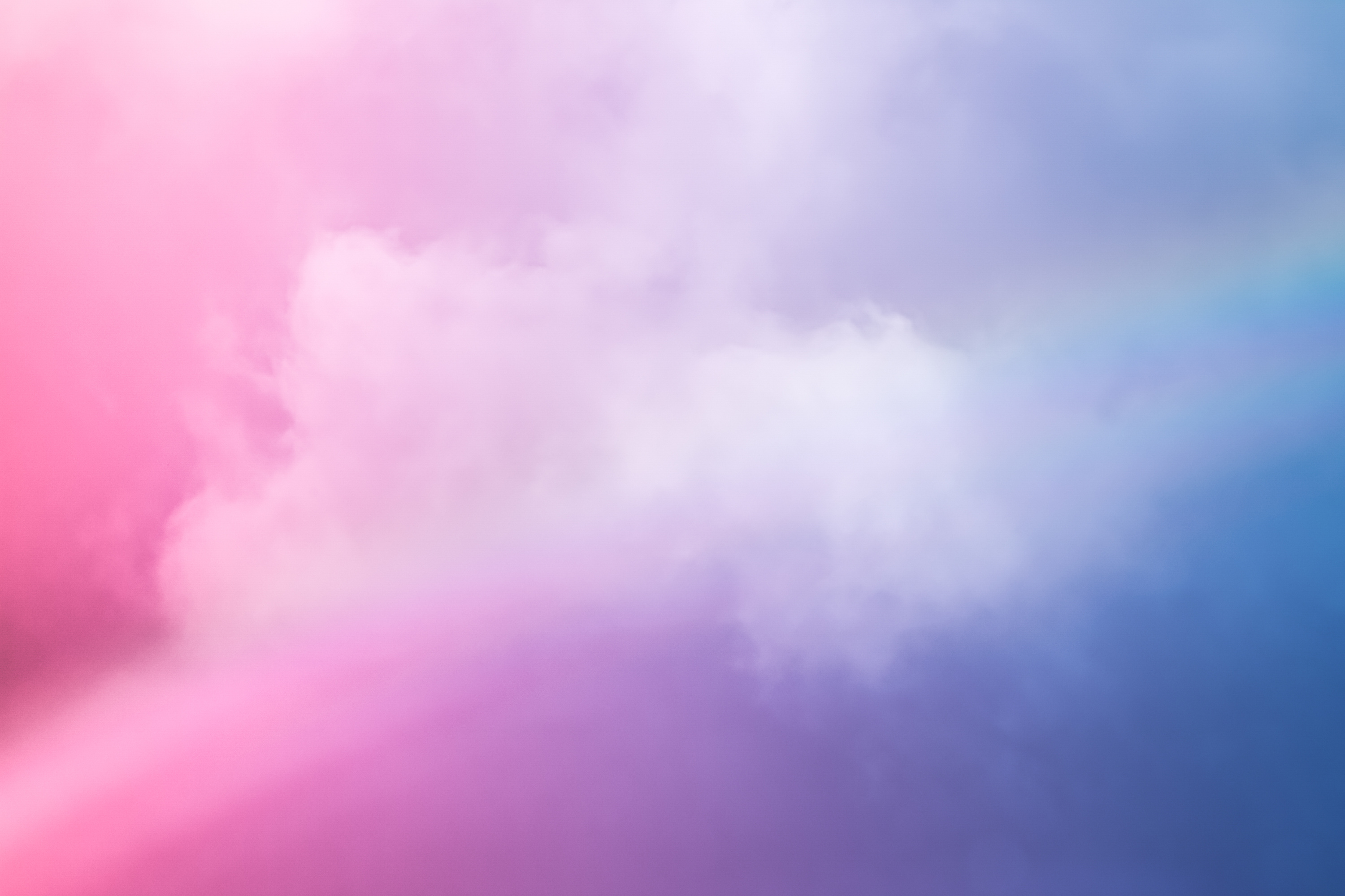 Rainbow in Fantasy Pink and Blue Sky, Spiritual and Nature Background
