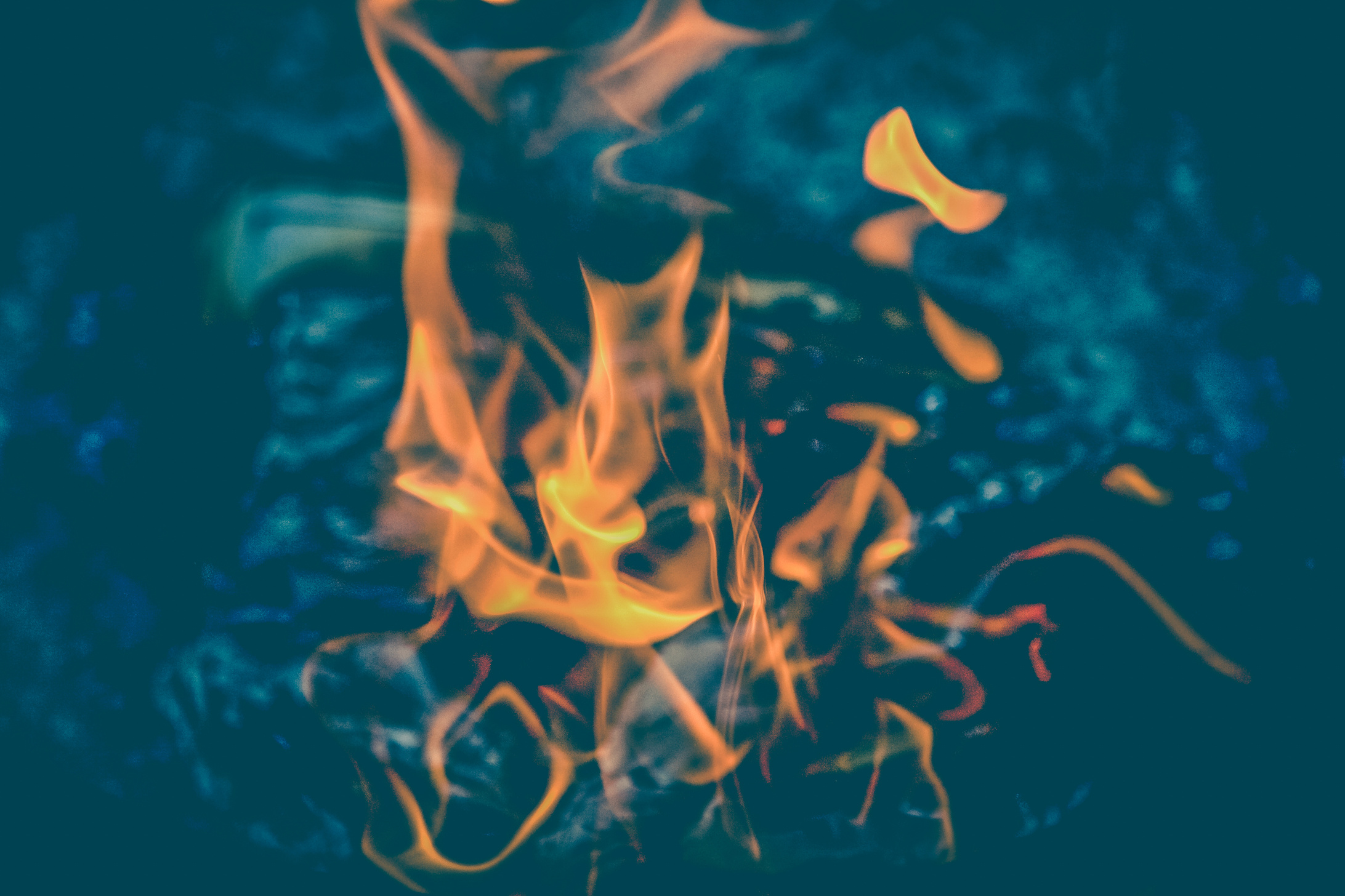 Yellow Flame on Clear Water