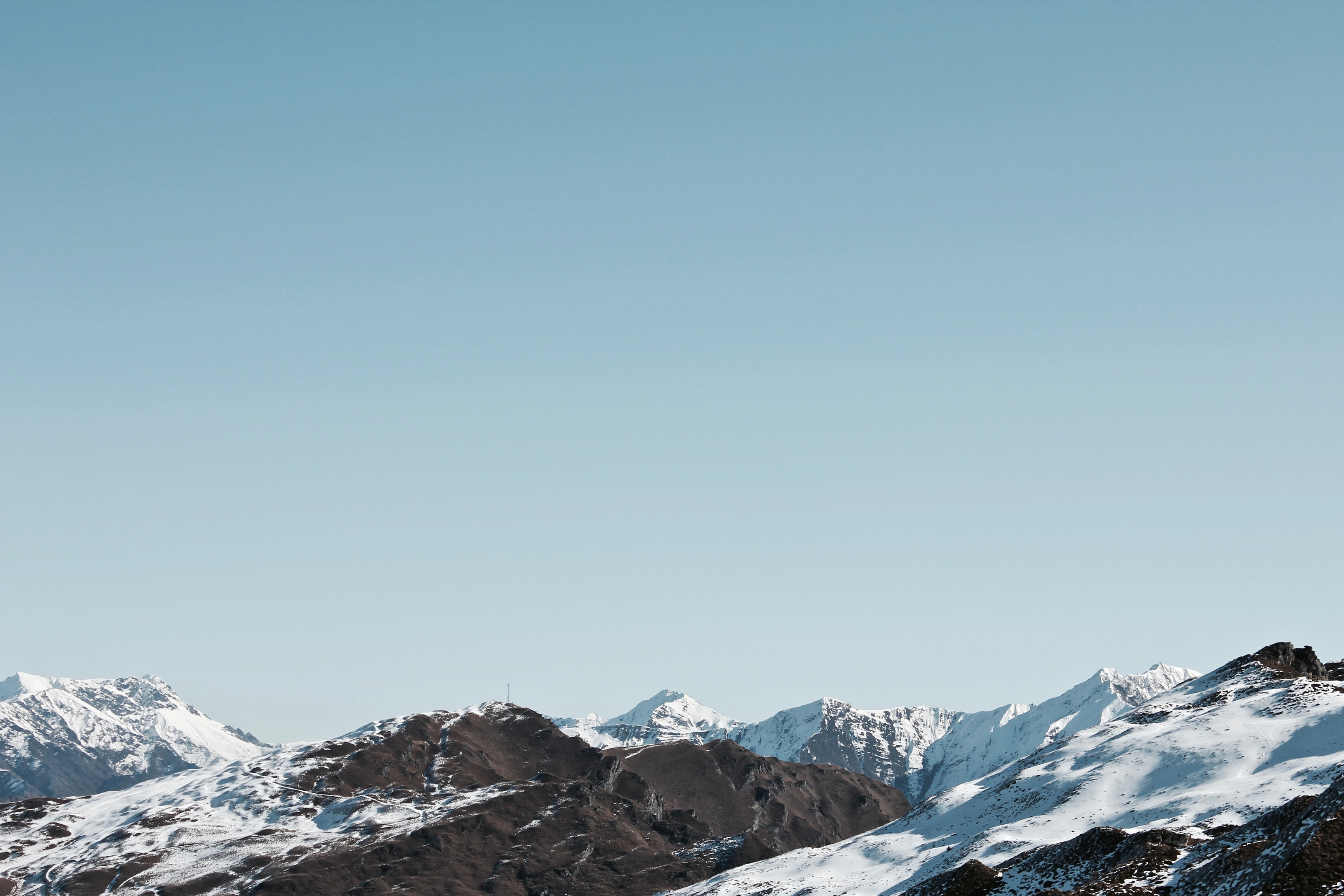 Scenery of a Snowy Mountain