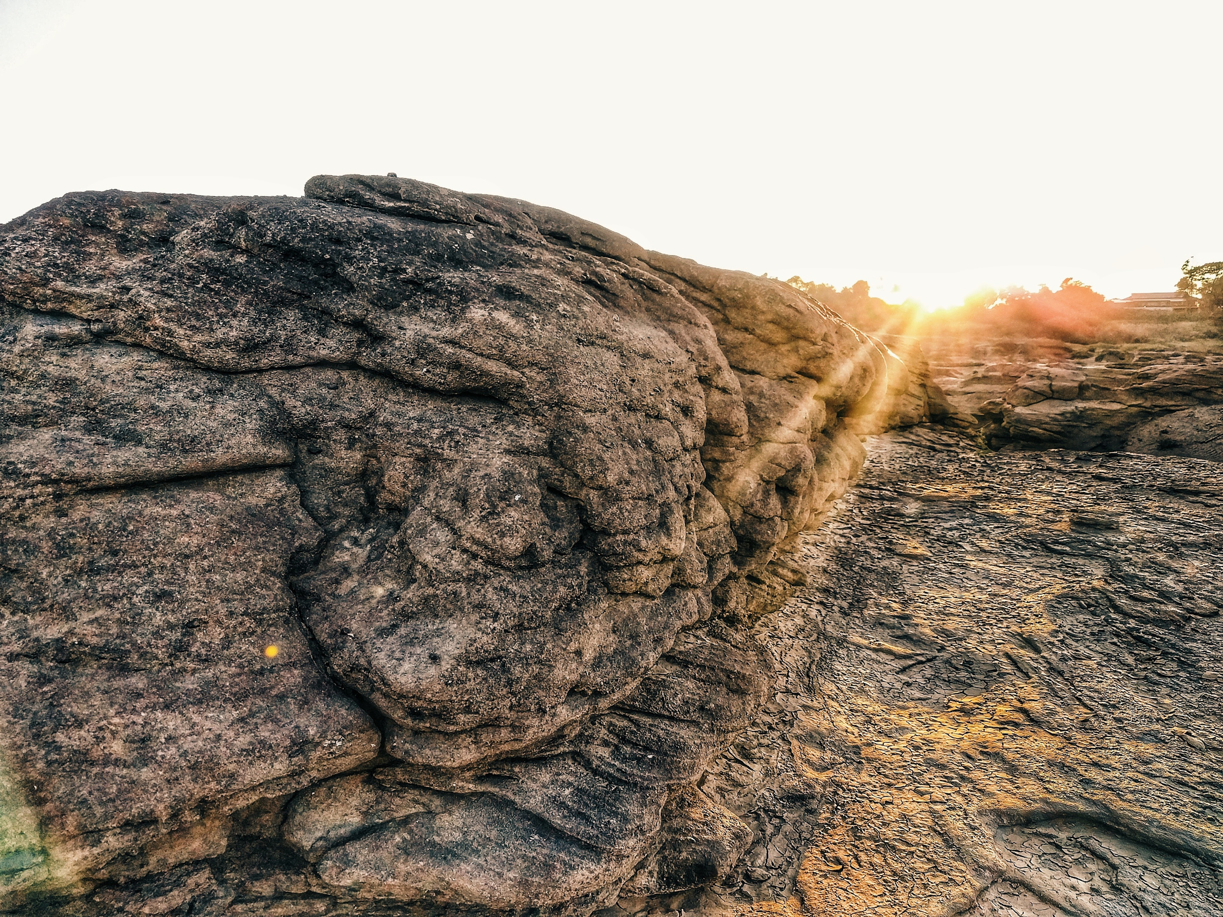 Large Brown Rock Formation
