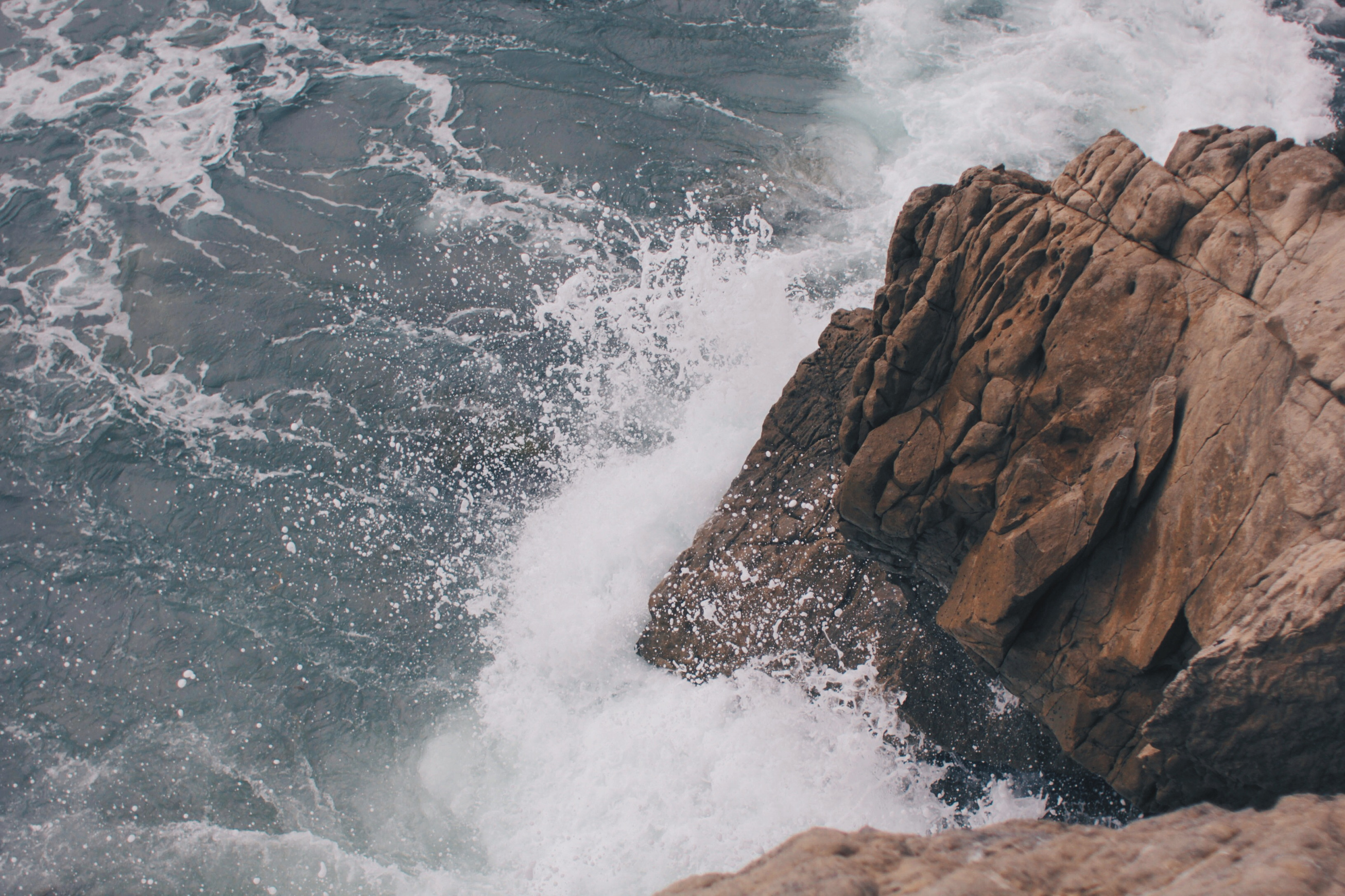 Water Splashing on the Rock